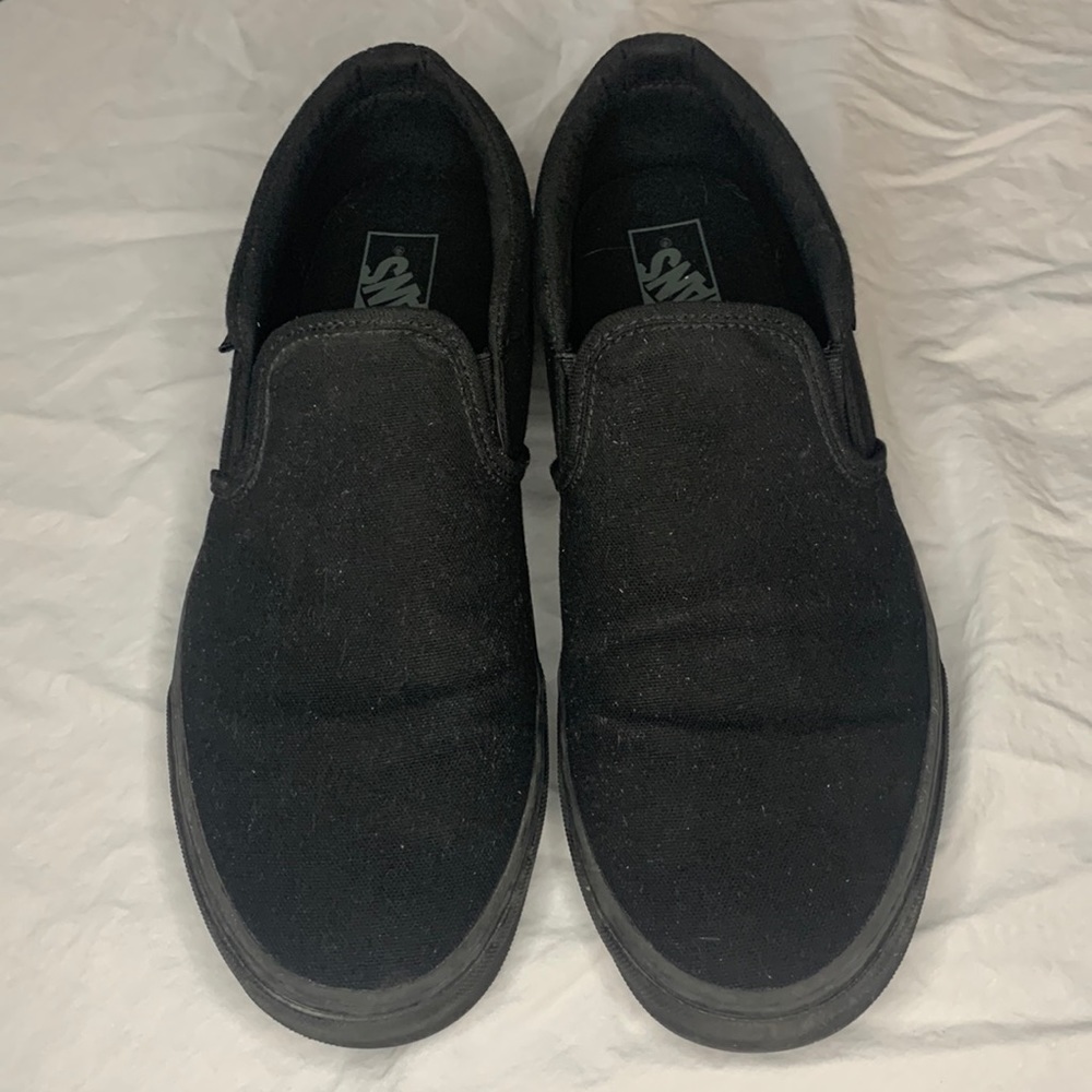 Size 12 Black Vans Slip-ons Perfect Condition